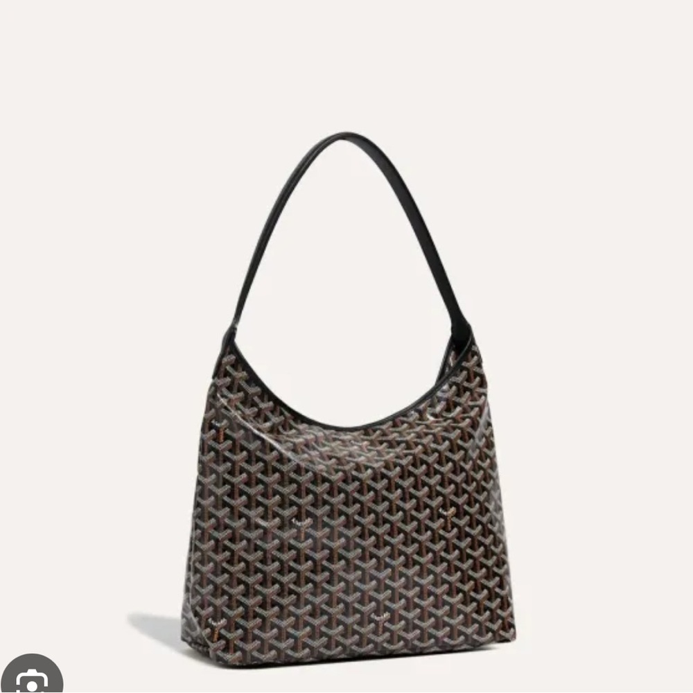 Goyard Boheme Black Shoulder Bag with Monogram Pattern